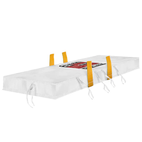 PLATTENBAG, 260x125x30cm mit Asbestaufdruck