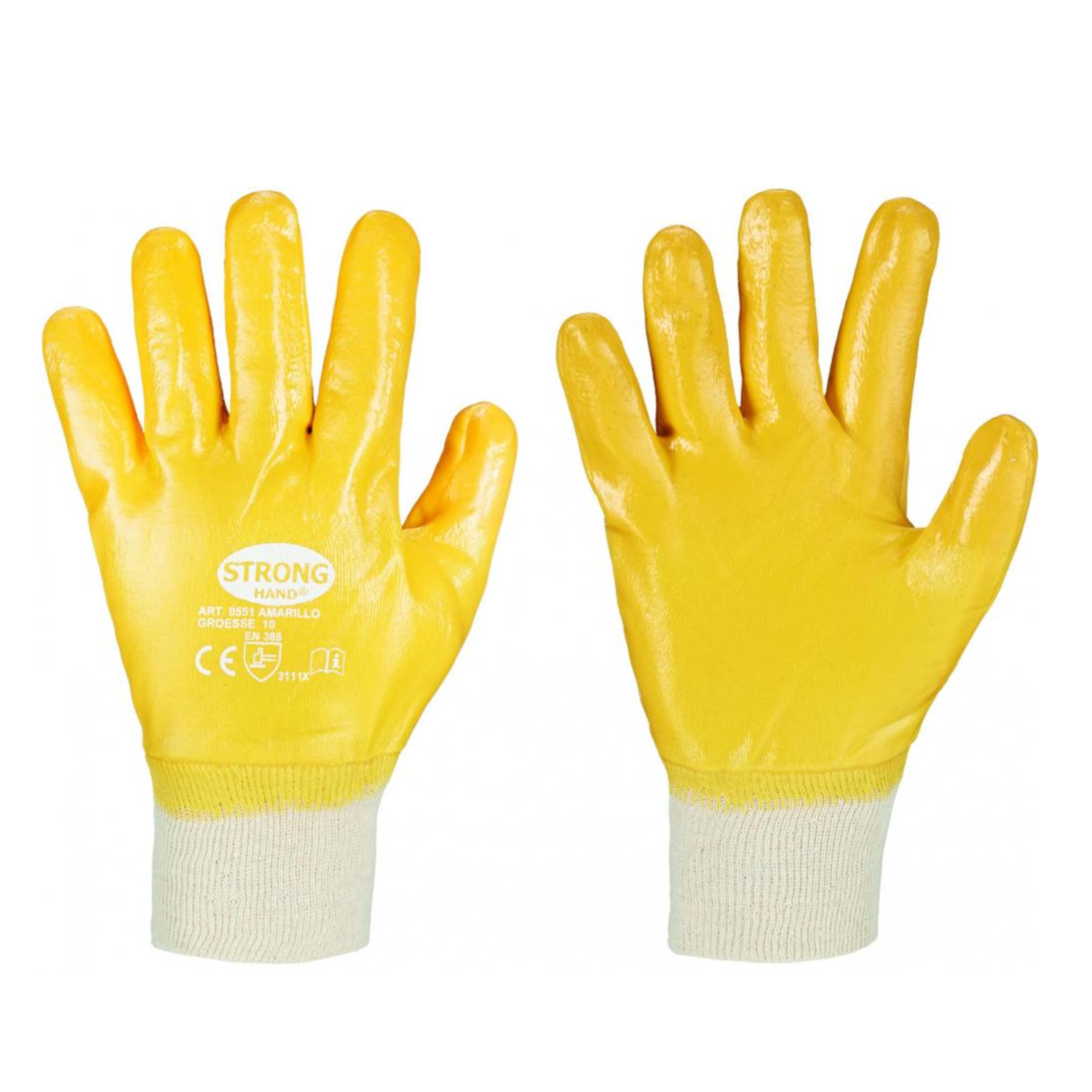 gelbe satin handschuhe AMARILLO* STRONGHAND® NITRIL HANDSCHUHE